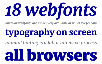 Sindelar webfonts are now available for purchase